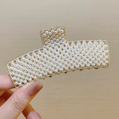 Rhinestone Pearl Metal Hair Claw Head Jewelry Hair Accessories For Thick Hair