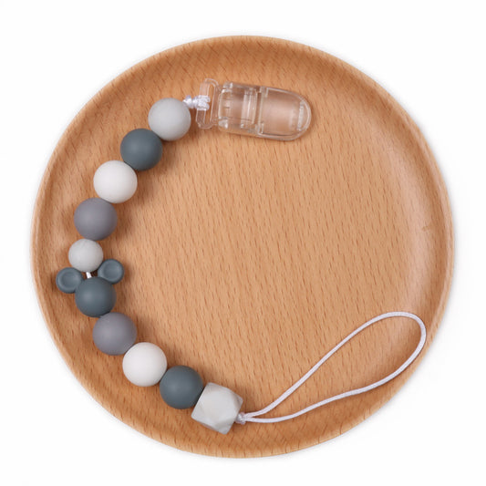 Baby Teether Pacifier Clip Chain Cute Silicone Beads Holder