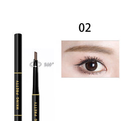 Waterproof Double-ended Eyebrow Pencil with Brush