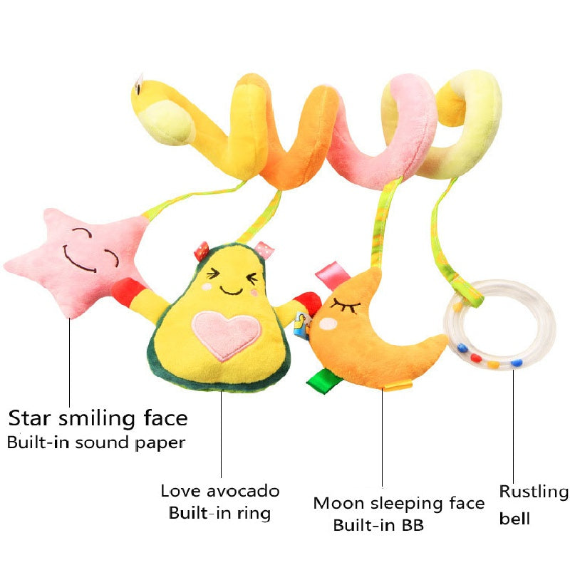 Baby Plush Fruit Bed Winding Car Pendant