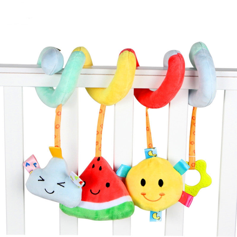 Baby Plush Fruit Bed Winding Car Pendant