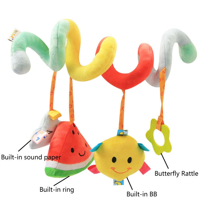 Baby Plush Fruit Bed Winding Car Pendant