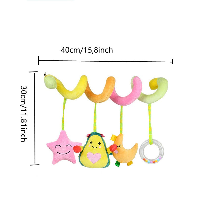 Baby Plush Fruit Bed Winding Car Pendant