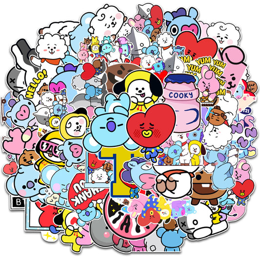 50pcs Cute Animal Stickers for Laptops, Phones, Water Bottles