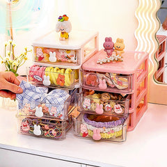 Kids Hair Accessory Storage Box with 3 Layers