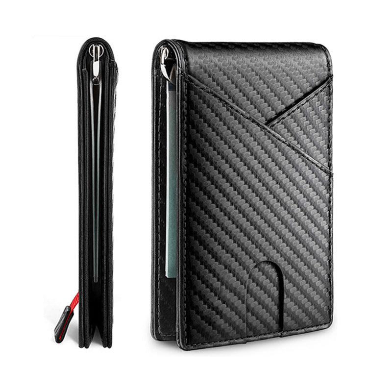 Men's Carbon Fiber Card Holder Money Clip
