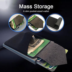 Slim Rfid Smart Credit Card Holder Case Metal Men Wallets Pop Up Minimalist