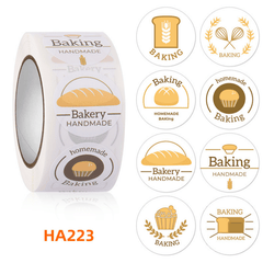 500pcs Creative Baking Stickers for Cheese Bread and Cake Decoration