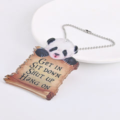 Cute Panda Car Charm for Rearview Mirrors and Windows
