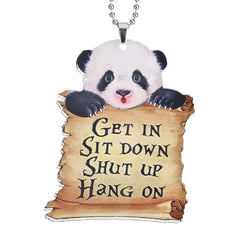 Cute Panda Car Charm for Rearview Mirrors and Windows