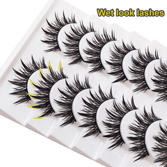 10 Pairs Fluffy Faux Mink Natural Look False Eyelashes 6D75