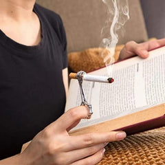 Hand Bone Smoking Ring Cigarette Holder Thick Smoke Rack Holder Clip