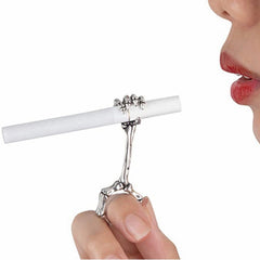 Hand Bone Smoking Ring Cigarette Holder Thick Smoke Rack Holder Clip