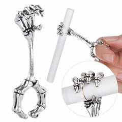 Hand Bone Smoking Ring Cigarette Holder Thick Smoke Rack Holder Clip