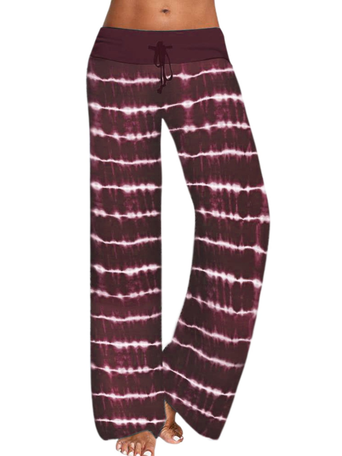  Tie Dye Drawstring Wide Leg Pants