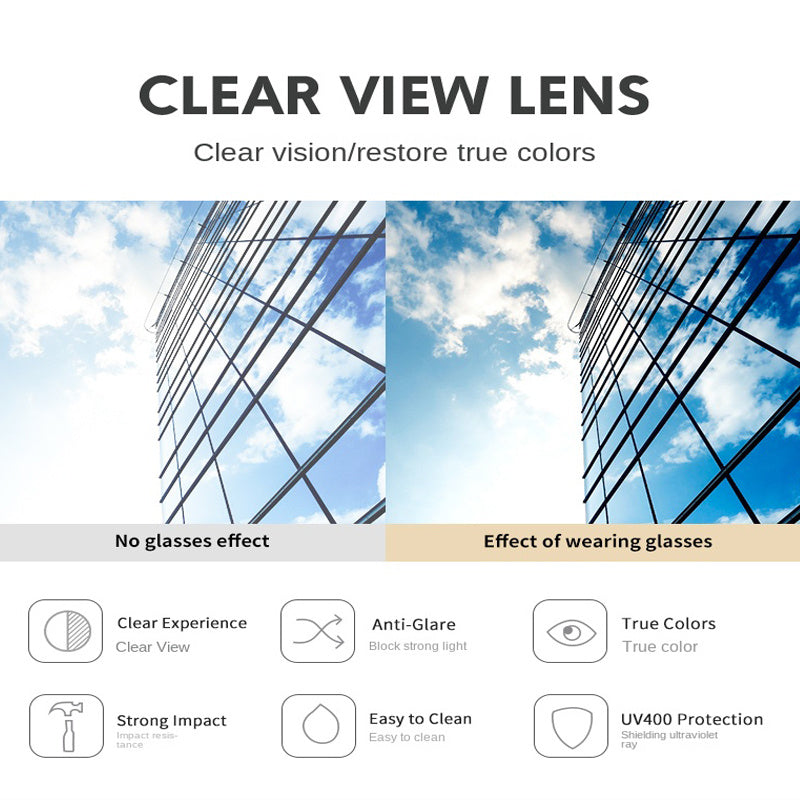 Square Sunglasses For Women Men UV400 Anti Glare Large Outdoor Glasses