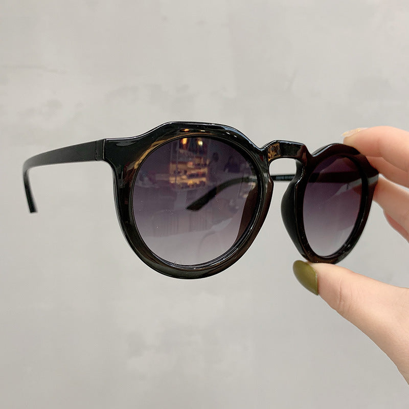 Men's Vintage Round Frame Jelly Sunglasses