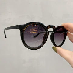 Men's Vintage Round Frame Jelly Sunglasses