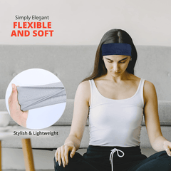 Solid Wide Brim Headband Non Slip Elastic Sweat Band