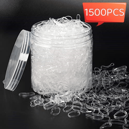 1500pcs Kids Elastic Hair Ties For Styling