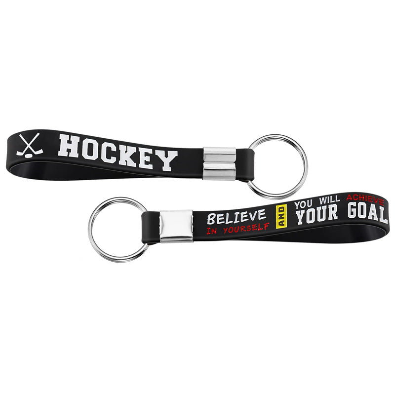 Hockey Motivational Keychains Sports Party Favors Supplies