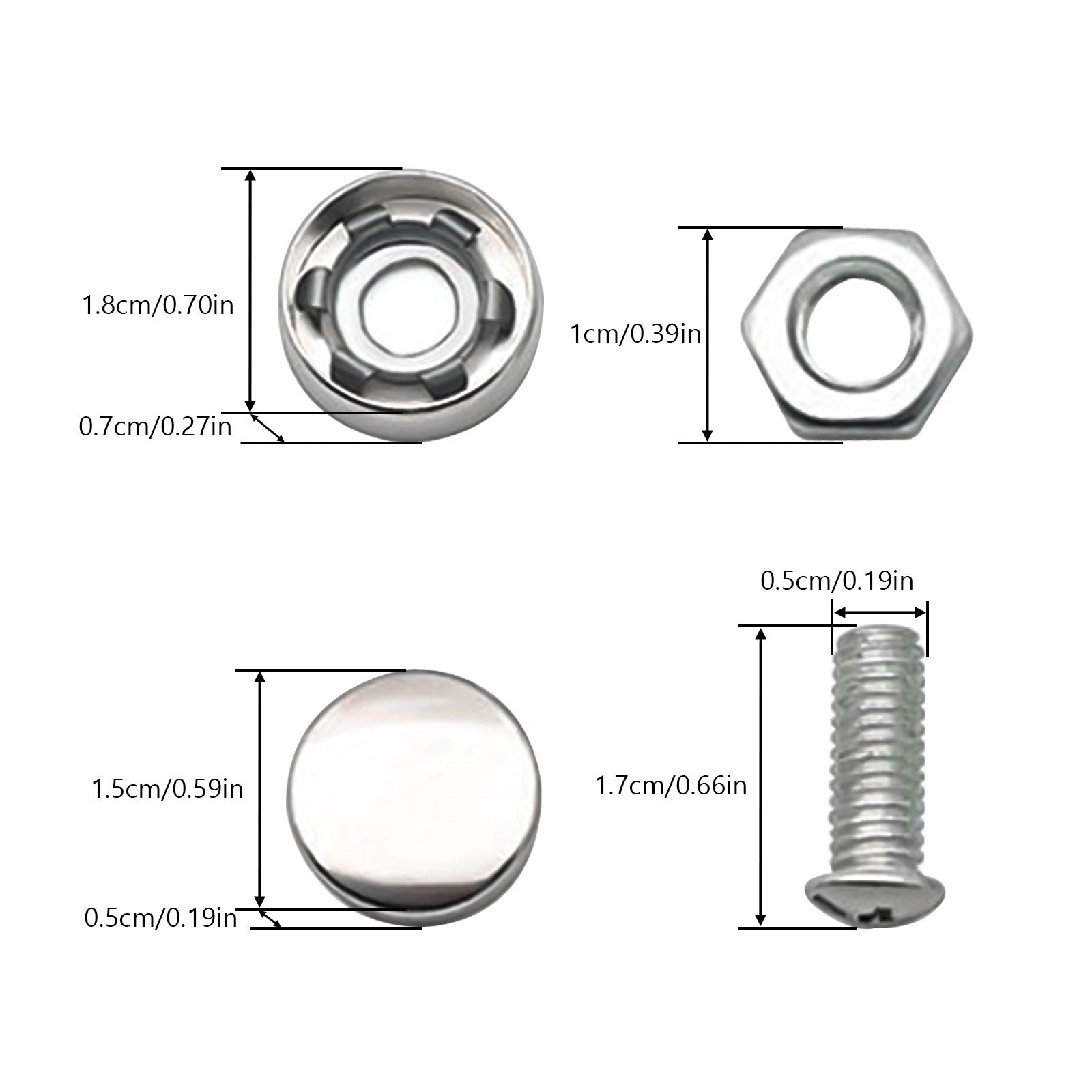 16pcs Stainless Steel Plate Security Screws Kit