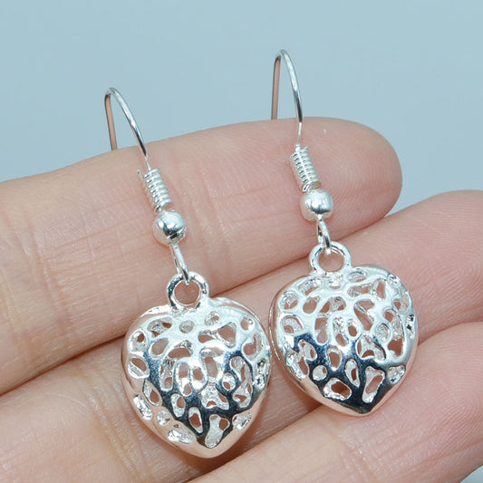 Silver-plated Unisex Earrings Pair