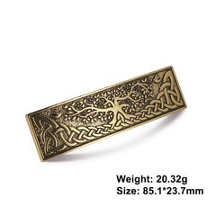 Golden Tree Pattern Hair Clip Viking Style Hair Accessories Vintage Celtic Style