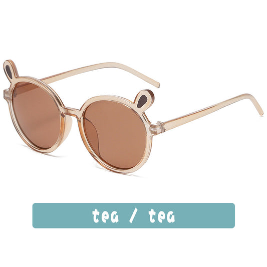 Girls Bunny Ear Round Frame Sunglasses UV Protection Sunshade Summer