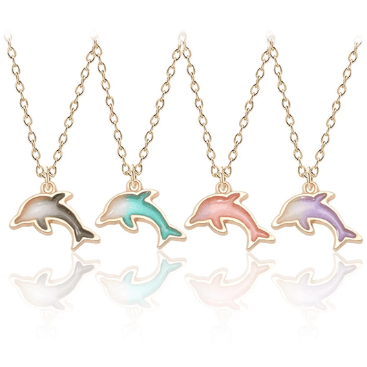 Dolphin Pendant Necklace Jewelry for Girls Boys Teens