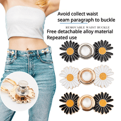 Floral Waist Buckle in Various Colors for Jeans and Casual Pants