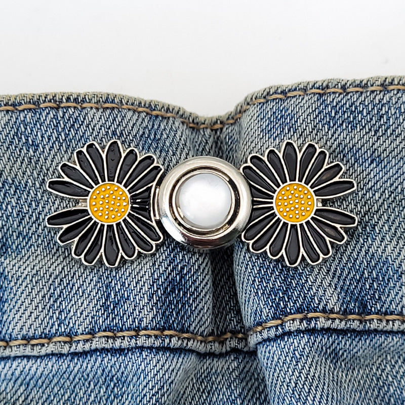 Floral Waist Buckle in Various Colors for Jeans and Casual Pants