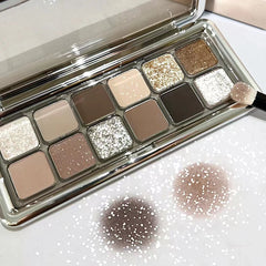 12 Colors Nude Eyeshadow Palette Matte Shimmer High Pigment Smokey Style