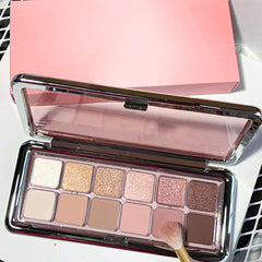 12 Colors Nude Eyeshadow Palette Matte Shimmer High Pigment Smokey Style