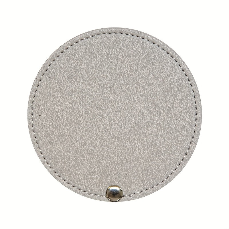 Compact Round Makeup Mirror with Cover Single Sided