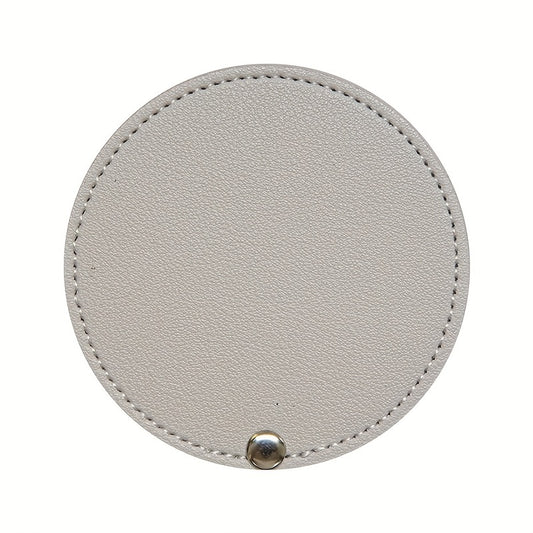 Compact Round Makeup Mirror with Cover Single Sided