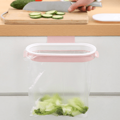 Garbage Bag Holder Portable Plastic Trash Bag Storage Rack With Lid