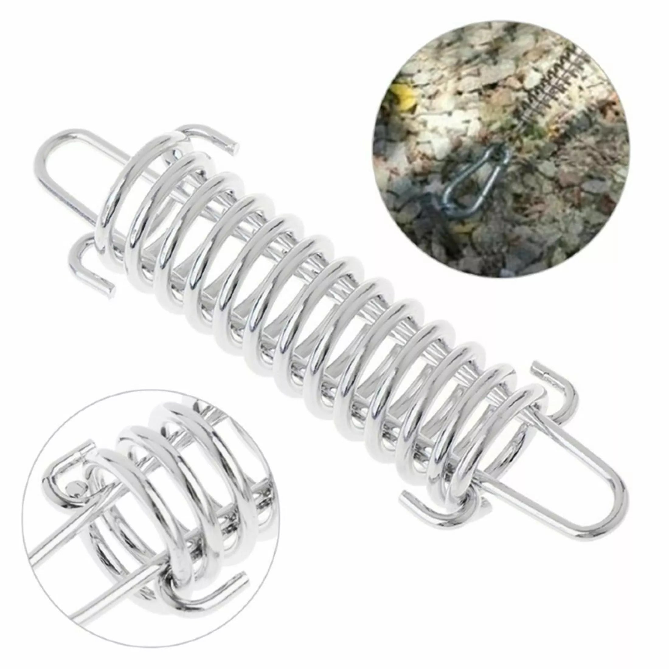 Stainless Steel Spring Deck Pegs for Canopy Tent, Durable Hooks
