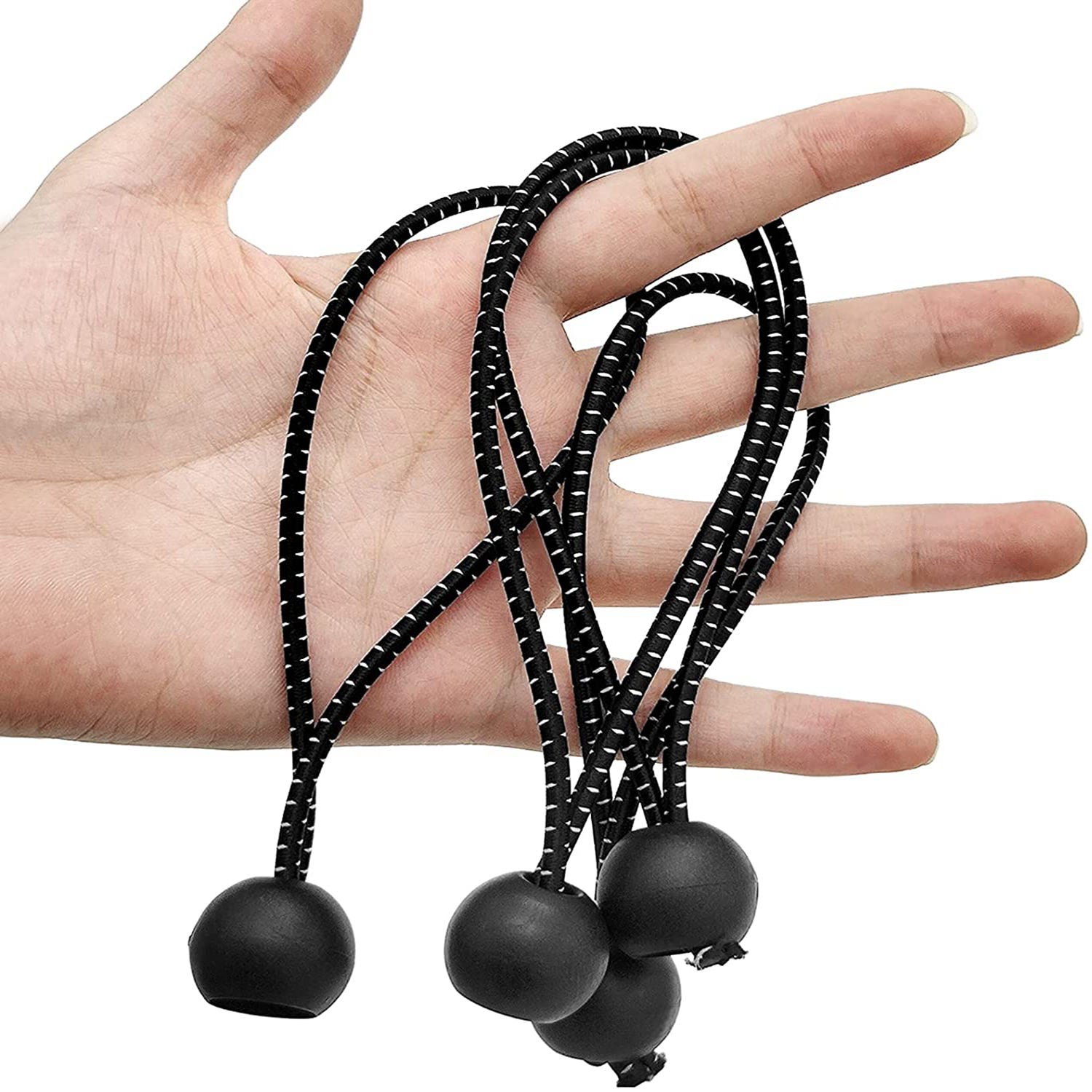 20pcs 15-24cm Bungee Cords with Balls for Camping Tents Tarp Canopy