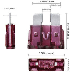 100pcs Car Fuse Assortment Set Auto Truck 2.5-35A With Box Clip