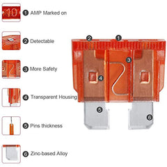 100pcs Car Fuse Assortment Set Auto Truck 2.5-35A With Box Clip