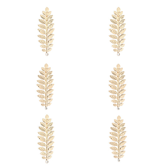 2 Pcs Golden Leaf Hair Clips for Greek Goddess Costumes