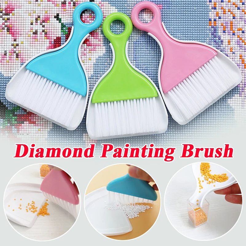 DIY Diamond Painting Drills Brush & Tray Set - Desktop Cleaning Tools