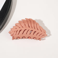 Colorful Frosted Leaves Hair Clip for Women Hollow Leaf Hair Claw