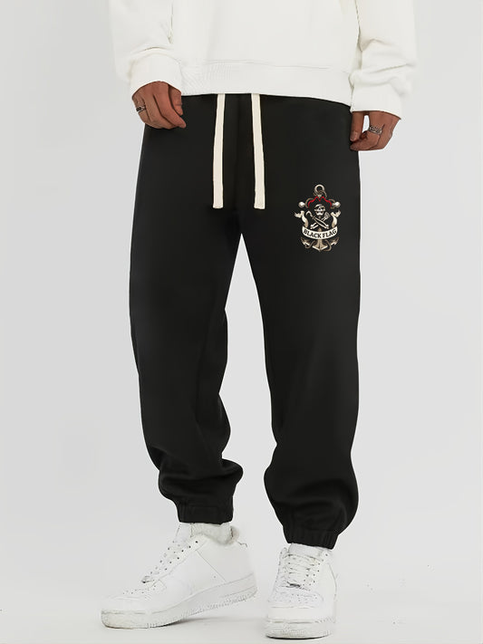 BLACK FLAG Skull Print Men's Drawstring Sweatpants