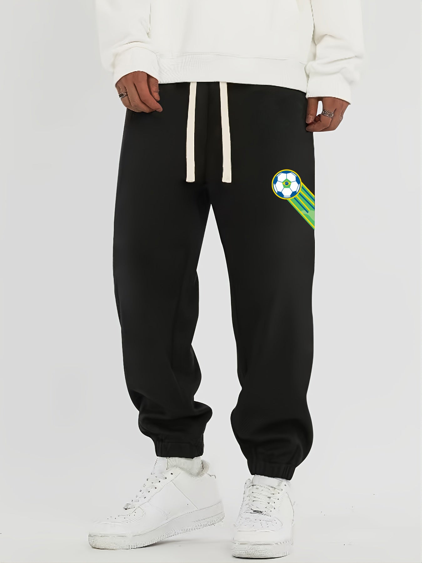 Men's Football Print Drawstring Sweatpants