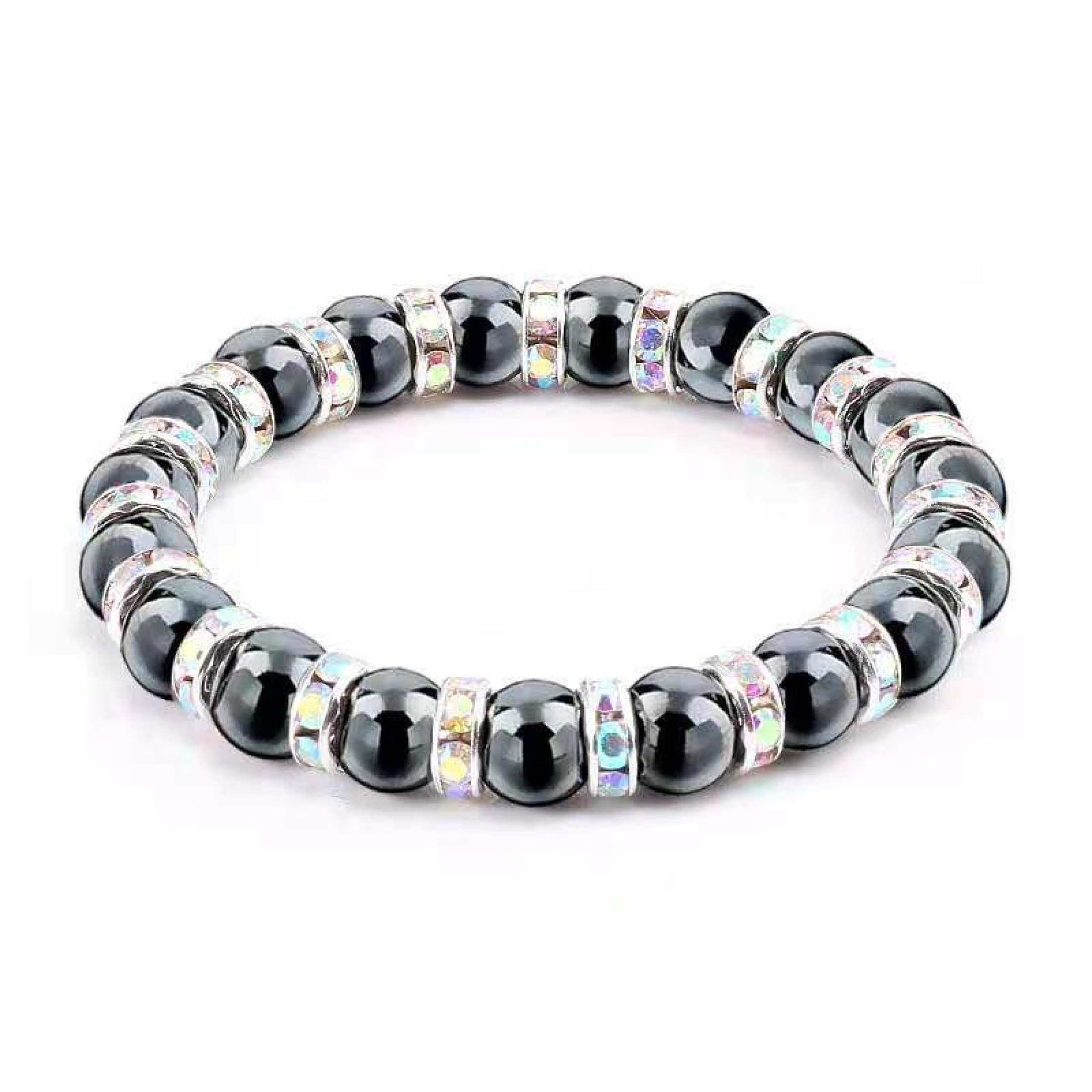 Magnetic Therapy Bracelet Hematite Stretch with Weight Loss Effect