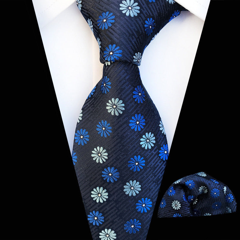 Men's 2-Piece Set with Tie & Square Scarf