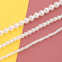 3pcs Girls Pearl Beaded Necklace Princess Party Accessories