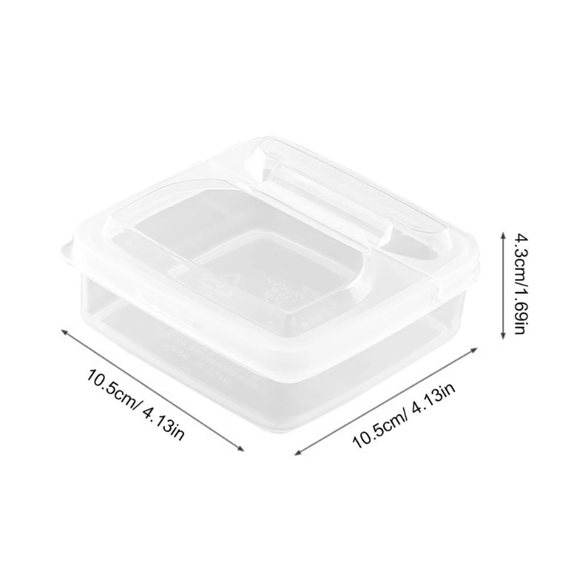 2Pcs Cheese Container Leakproof Fresh Keeping Box